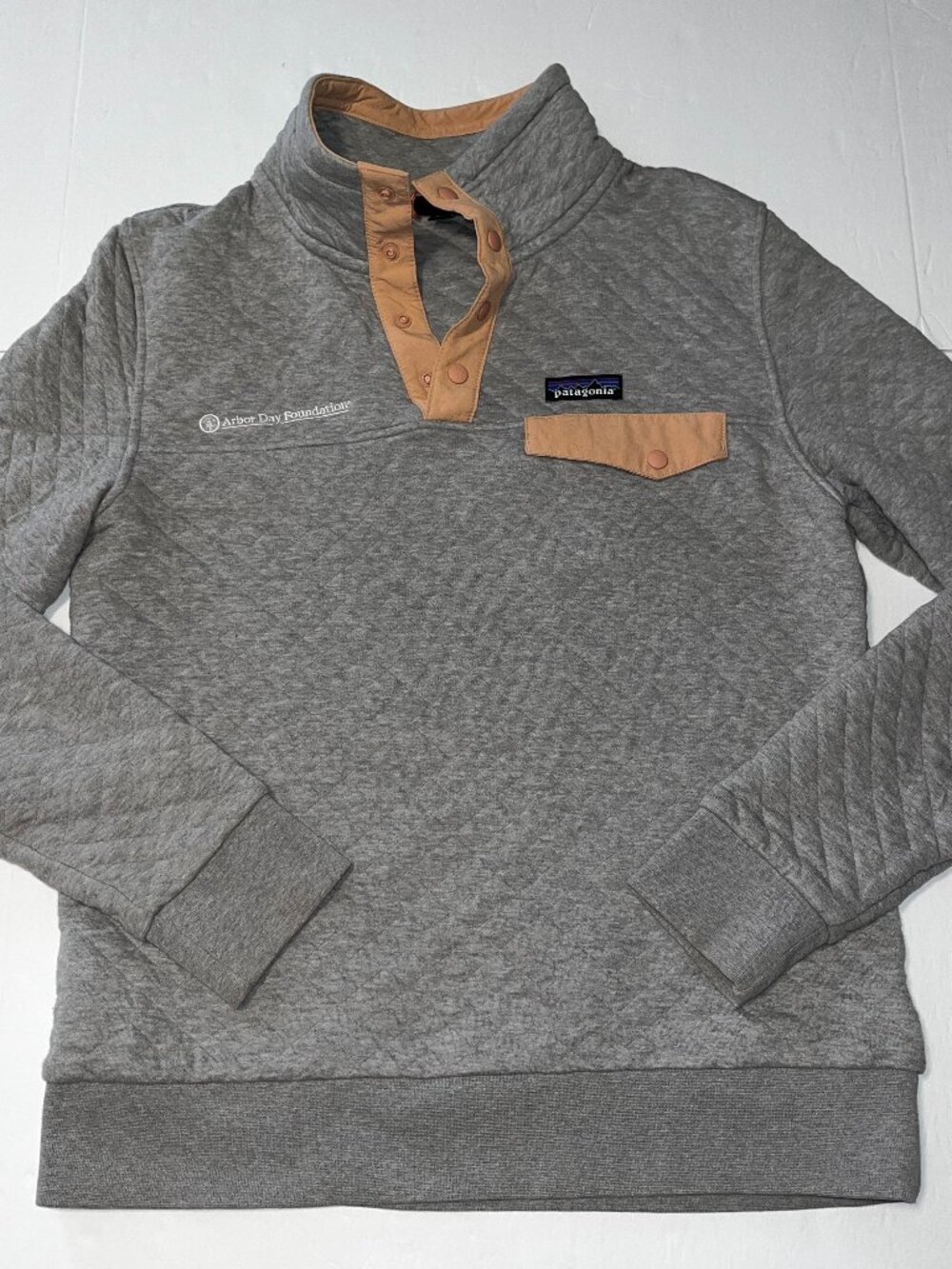 Patagonia Organic Cotton women's snap T pullover small Arbor Day logo